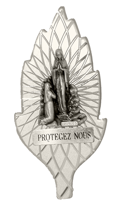 Aimant feuille - ND de Lourdes (63x30mm)