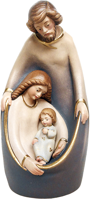 Blokgroep H Familie/Traditioneel - houtsnij/gekleurd (15cm)