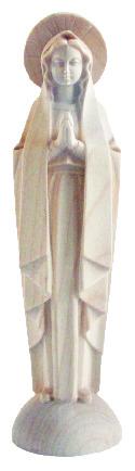 Statue Madonna betend - Schnitzerei/Natur (12cm)