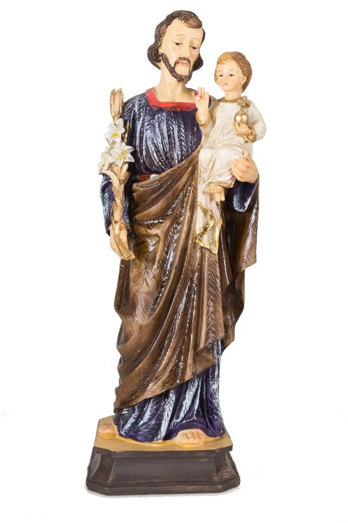 Statue St Joseph - résine - 15cm