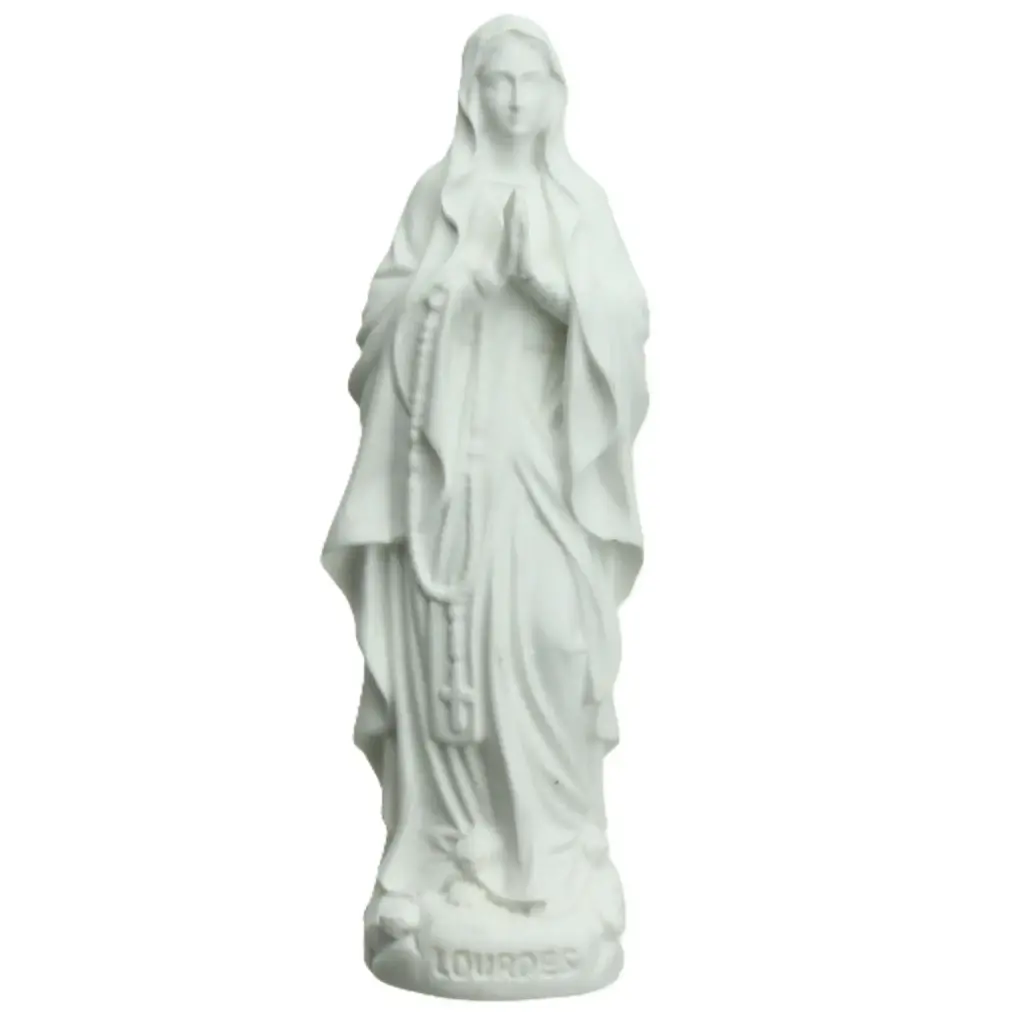 Beeld Lourdes - polystone/wit - 9cm
