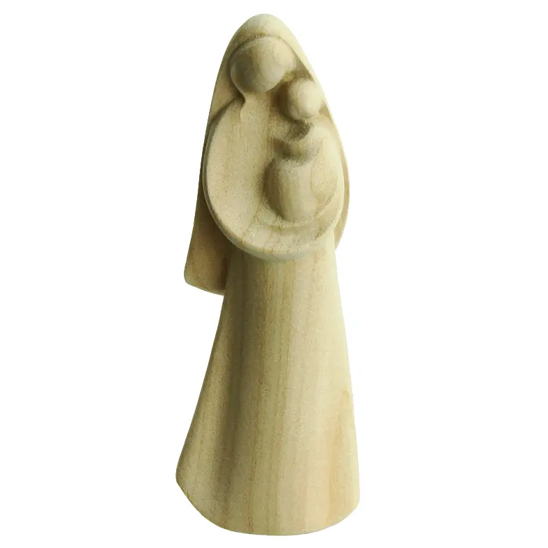 Beeld Madonna - houtsnij/kers - 12cm