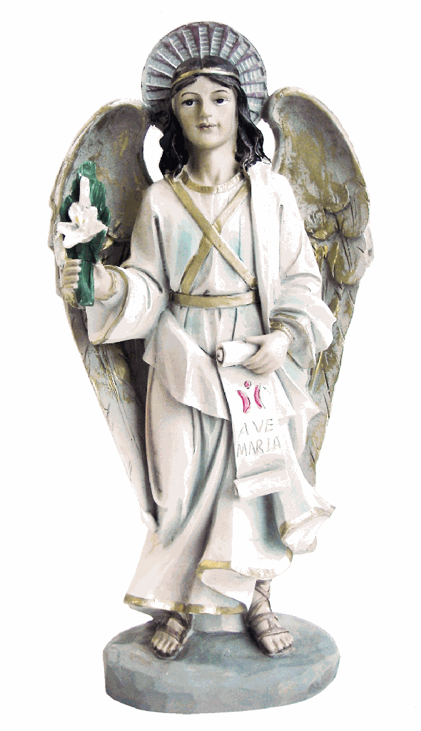 Statue Ange Gabriel - résine - 13cm