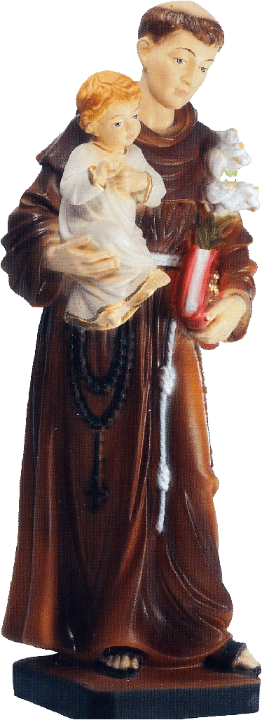 Beeld St Antonius - kunsthars/gekleurd- 15cm