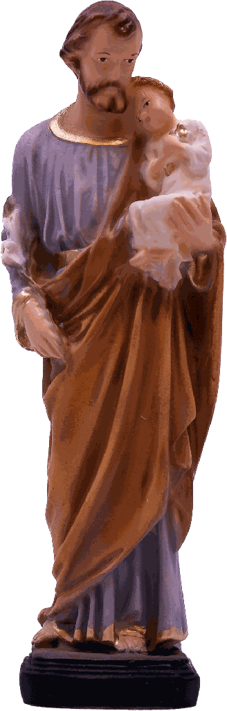 Beeld St Jozef - kunsthars/gekleurd - 15cm