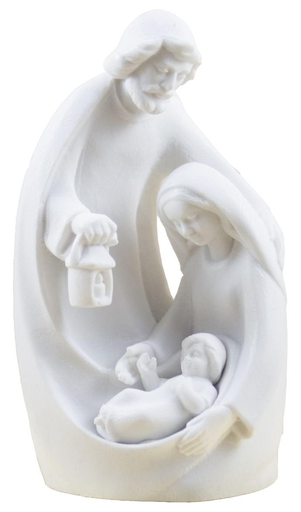 Blok nativiteit  - kunsthars/wit - 11*6cm