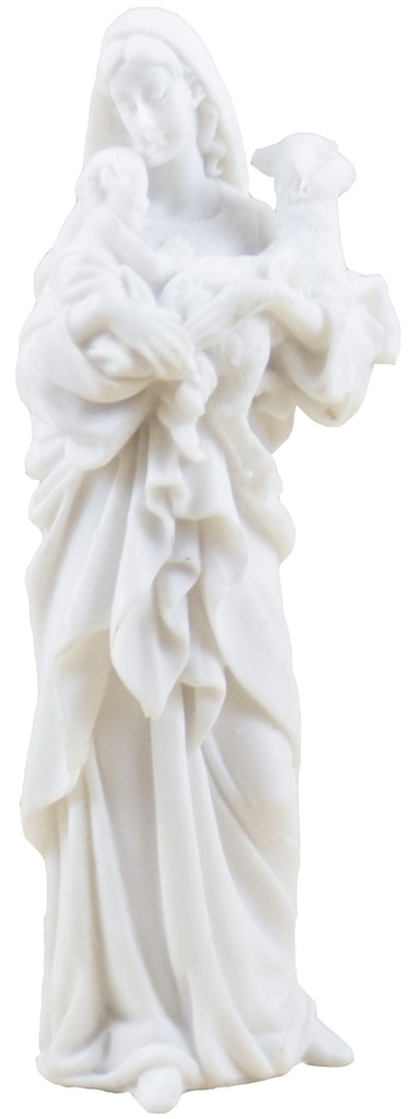 Madonna kind - kunsthars/wit - 10*4 cm