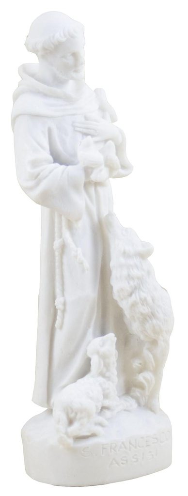 H Franciscus m  wolf - kunsthars/wit - 13 cm