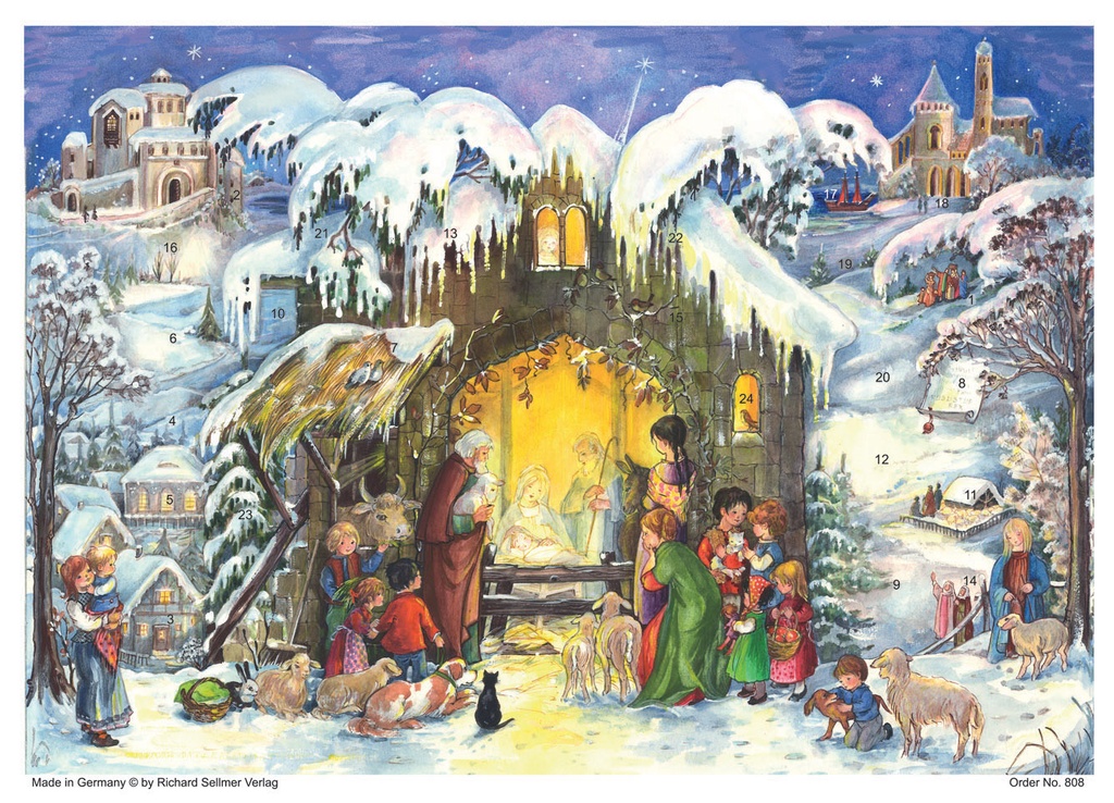 Adventskalender 21x29,7cm in cello/ohne Tekst