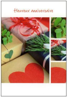 Carte double Heureux anniversaire