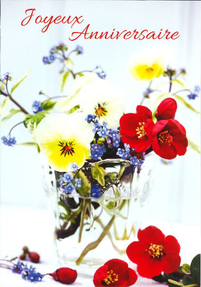 Kaart - 10x15cm - Joyeux Anniversaire