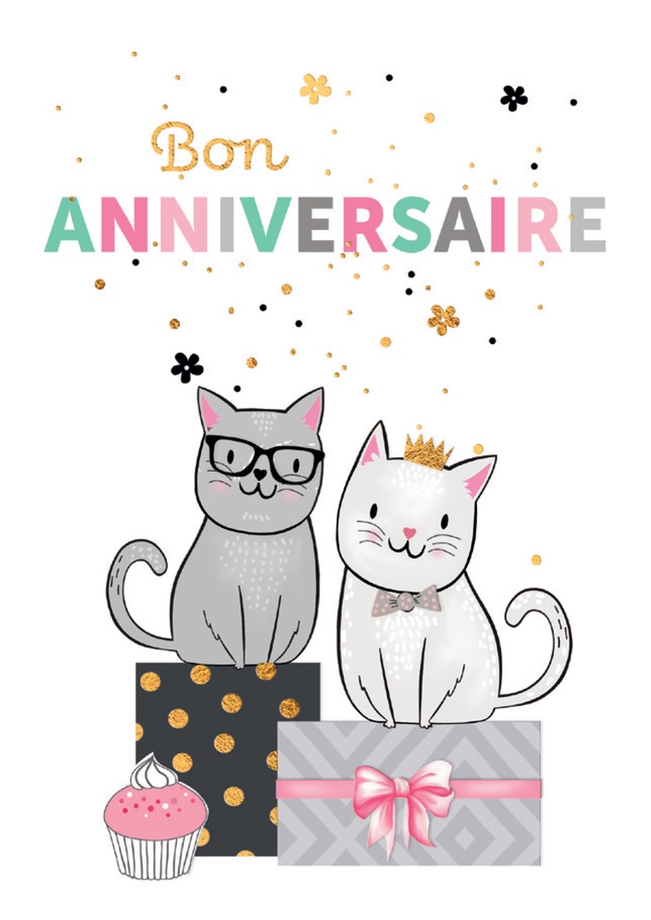 Kaart - 10x15cm - Bon anniversaire