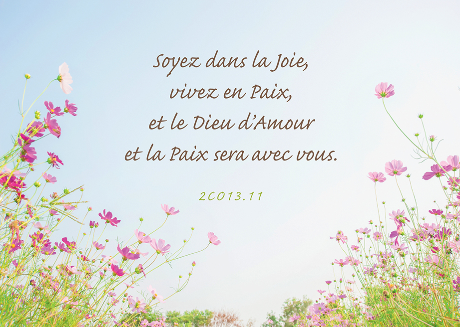 Kaart - 10x15cm - Soyez dans la Joie... 2 Co12,11