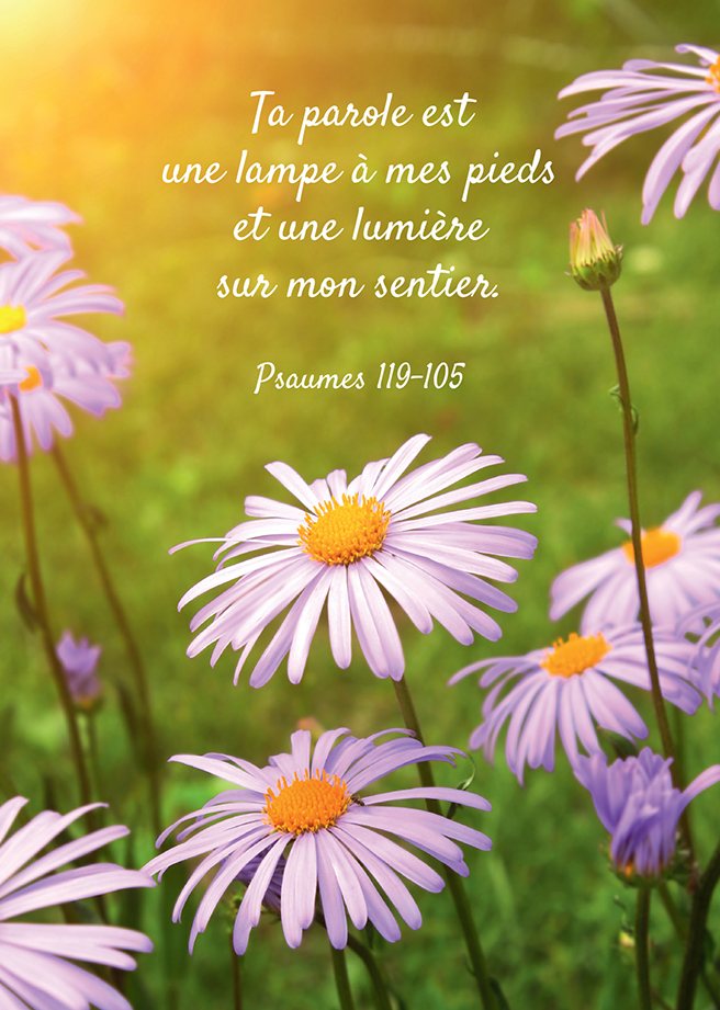 Carte simple - 10x15cm - Ta parole est une lampe... Ps 119-1