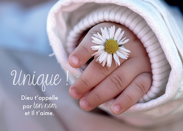Carte simple 10.5x15cm - Dieu t'appelle par ton nom