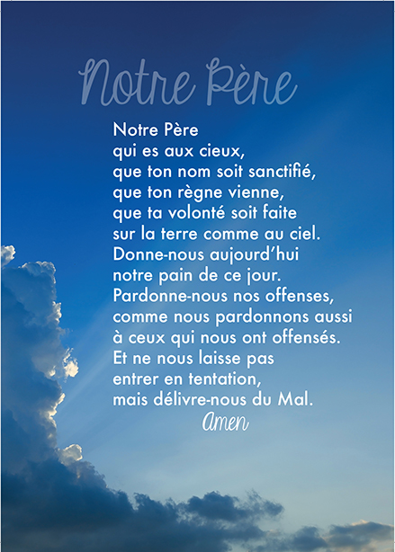 Carte simple 10.5x15cm - Notre père