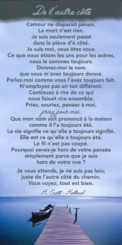 Tekstkaart 10,5x21cm + enveloppe - De l'autre côté