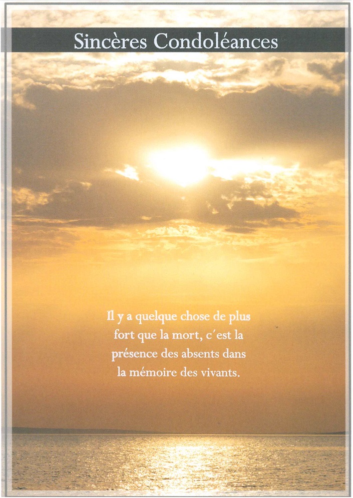 Carte double/envelloppe sous cello - 12x17cm - Sincères Cond