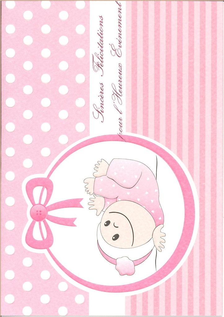 Umschlagkarte Nachwunsch - Sincères Félicitations pour ...