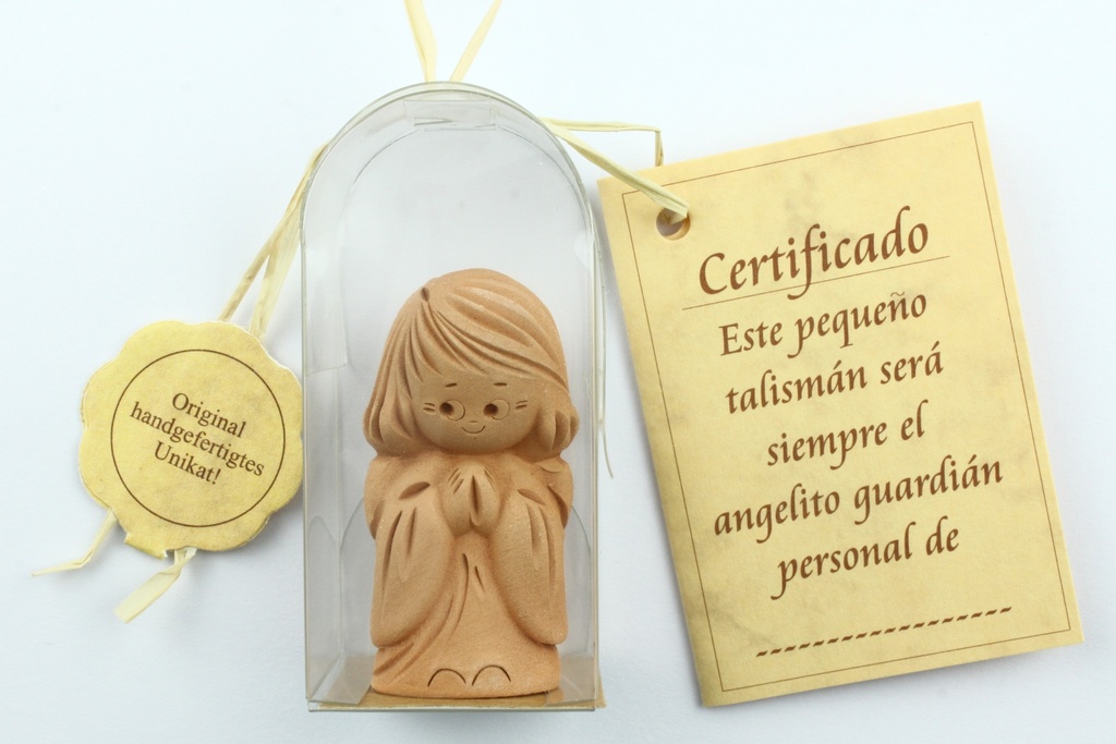 Ange gardien terre cuite/cello - Espagnol
