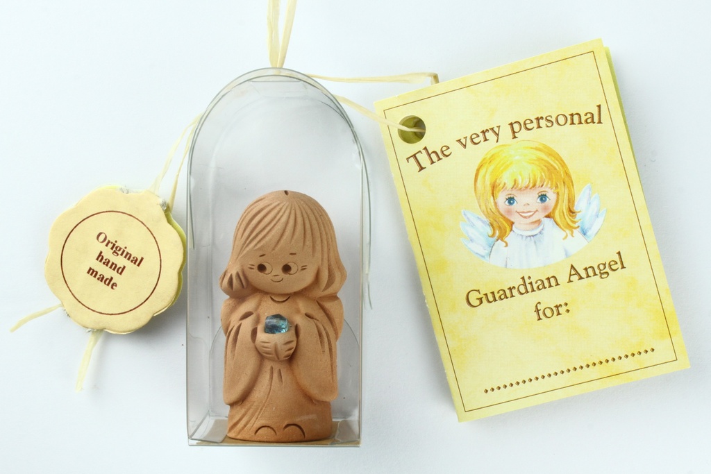 Schutzengel TC mit imm.Kristal Stein in cello - Englischem T