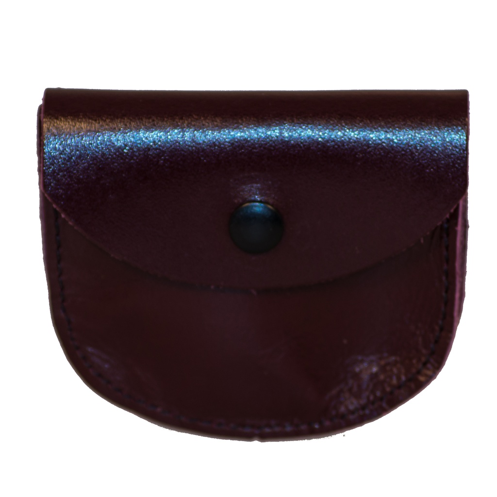 Rozenkranszakje - leder/bordeaux (80x70mm)