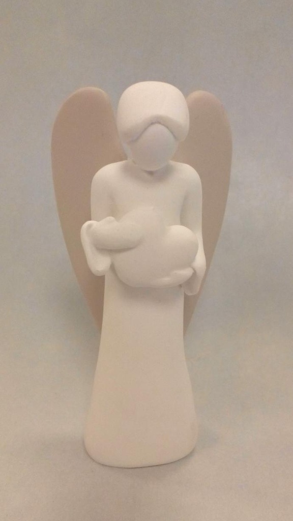 Angel heart - resin/white - 9cm