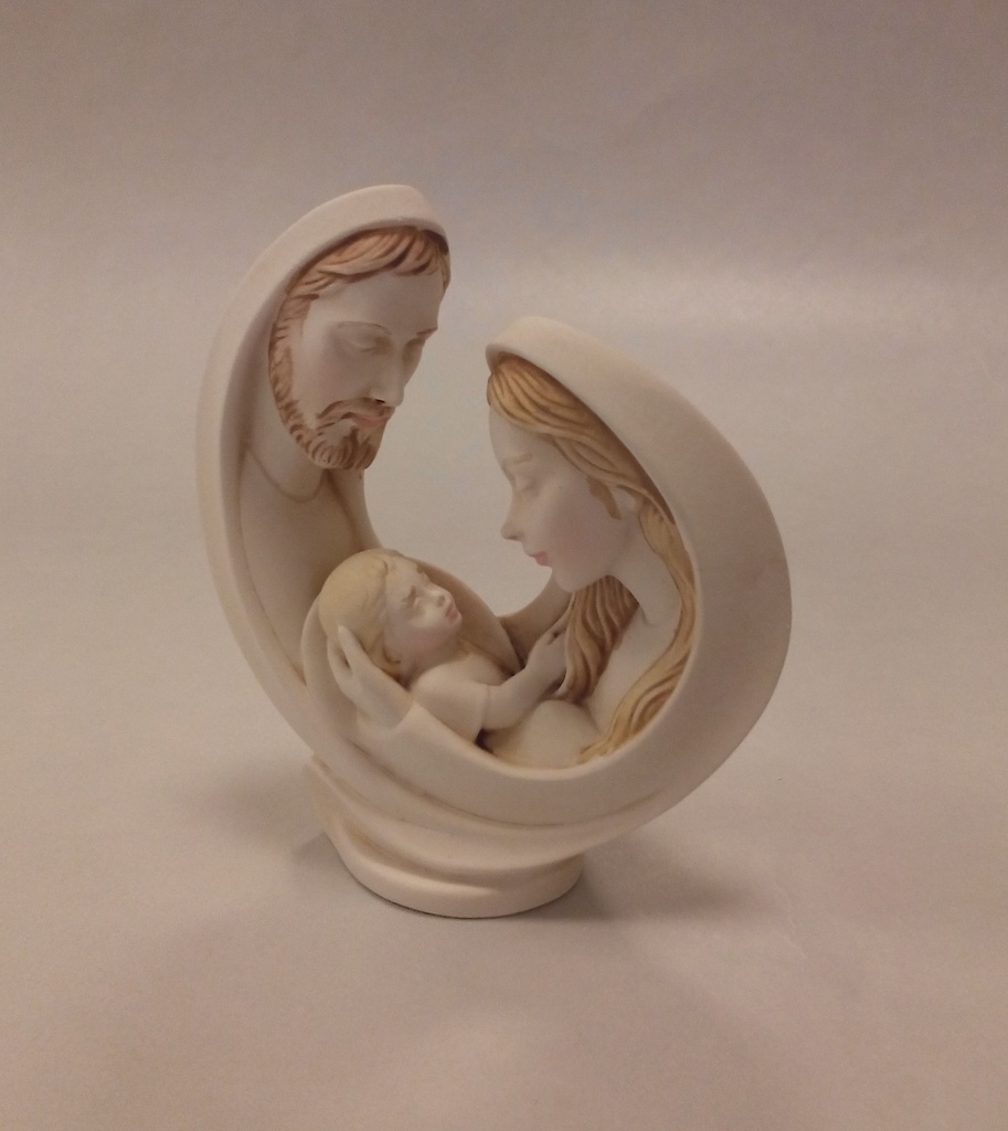 Statue Holy Family - resin/white - 8cm