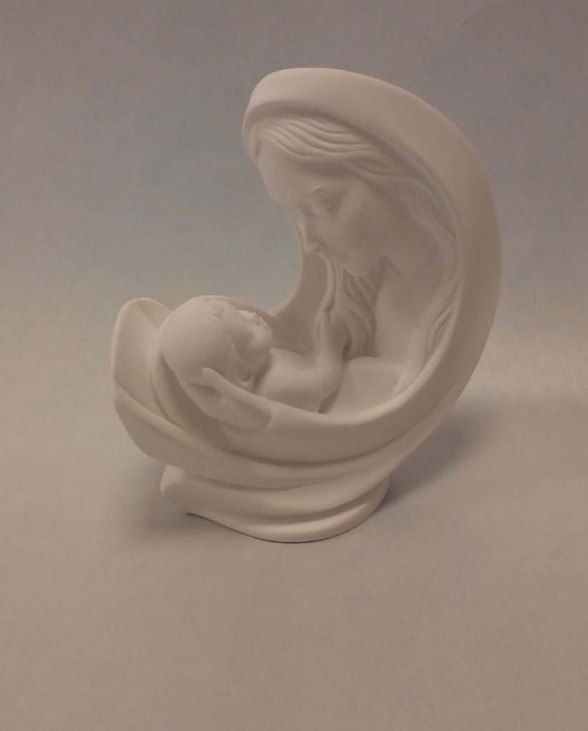 Statue Mother/Child - resin/white - 8cm