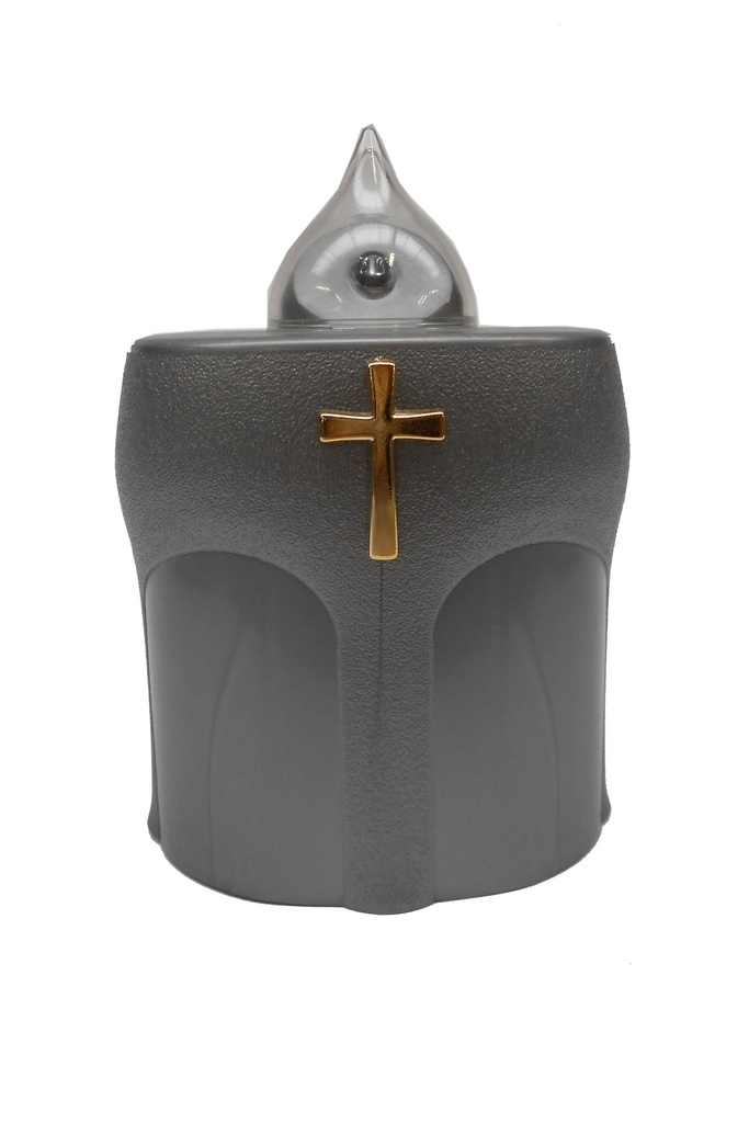Candle Lumada VDS500 Silver ( Yel/still ) Cross (78x58x108mm)