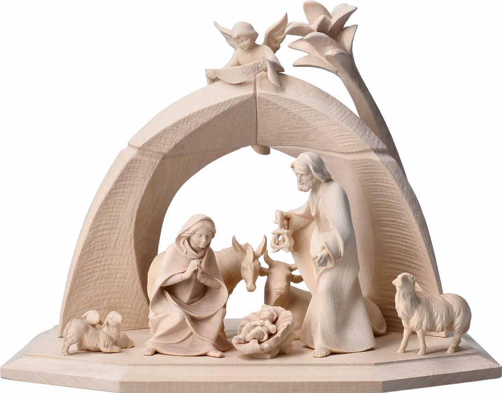 CRECHE 27*16*15BOIS NATUREL, 11 PIECES