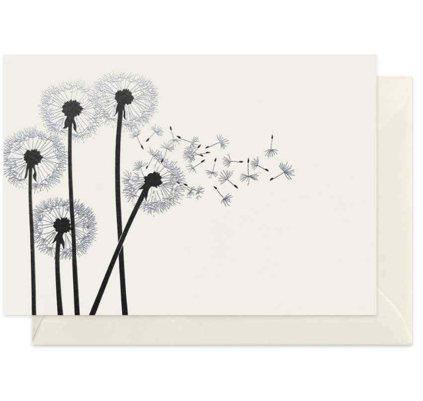 CARTE DOUBLE PISSENLIT 10,5*14,8 CM