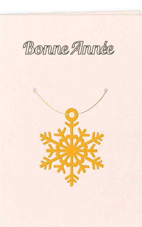 CARTES DOUBLES DECO NOEL BONNE ANNEE FLOCON