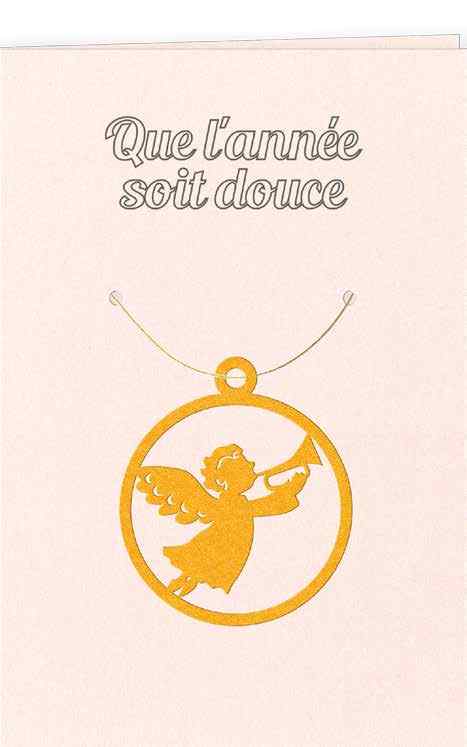 CARTES DOUBLES DECO  NOEL QUE L ANNEE SOIT DOUCE ANGE