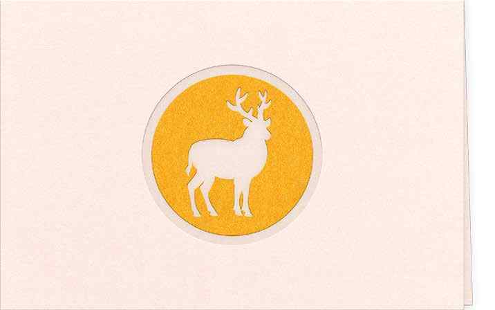CARTE DOUBLE CERF