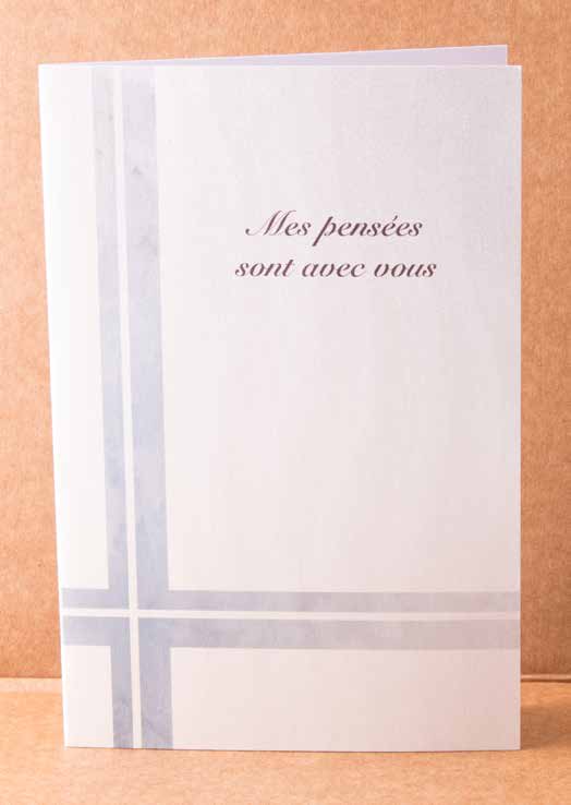 CARTE DOUBLE CONDOLEANCE