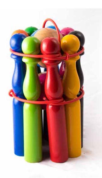 Q05 QUILLE HAUTEUR 19CM 2 BOULES 60MN