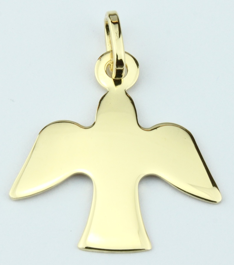 Pendentif colombe/pleine - Ag 925‰ Plaqué Or 3μm (17x20mm)
