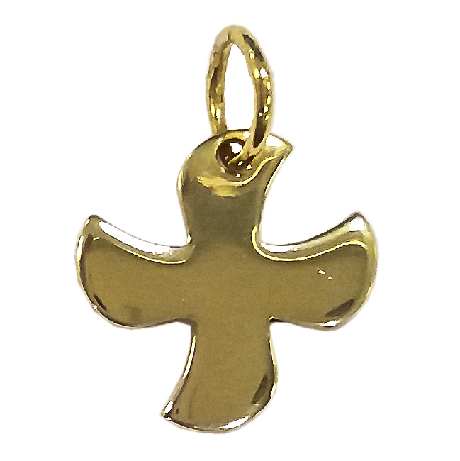 Cross gold plated 'Taize' - 16mm