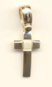 Cross pendent - silver 925% - gold plated - OCR 4551