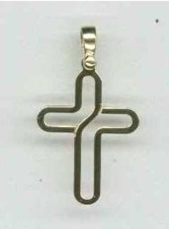 Cross pendent - silver 925% gold plated - OCR 6774