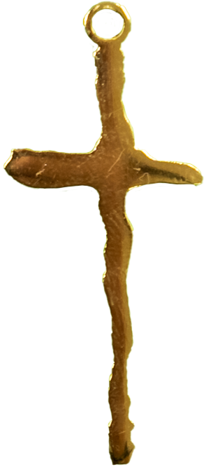 Croix stylisée - aiton Plaqué Or 3μm (18x40mm)
