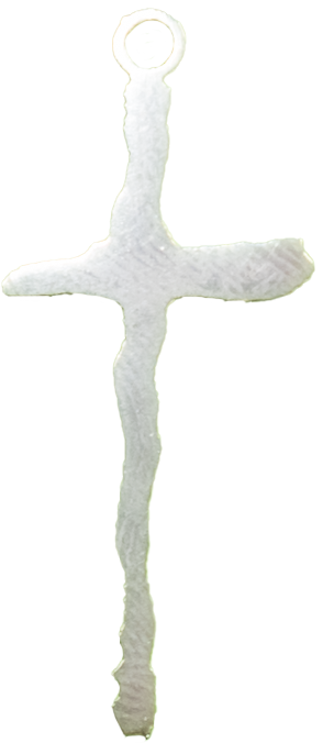 Kruisje gestyliseerd - zilver 925‰ (18x40mm)