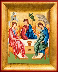 Ikoon zeefdruk/boord - H.Drievuldugheid Roublev (155x190mm)