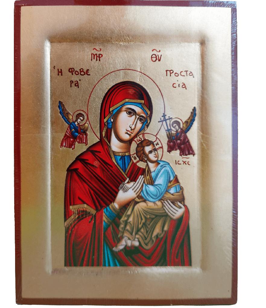 Icône lithographie/bord - Perp. Secours (105x130mm) 