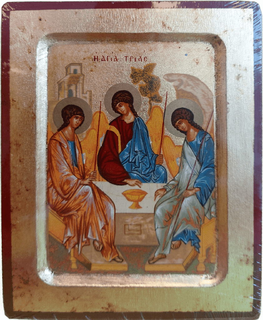 Icône sériegraphie/bord - Ste Trinité Roublev (95x120mm)