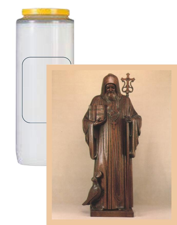 Bougie neuvaine St Benoit