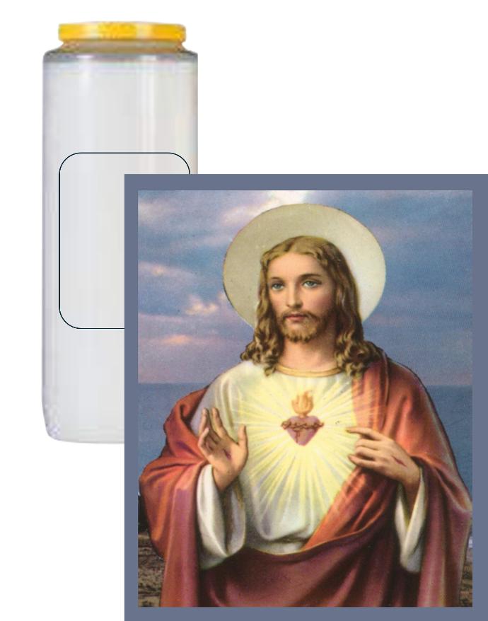 Bougie neuvaine Sacré Coeur Jésus