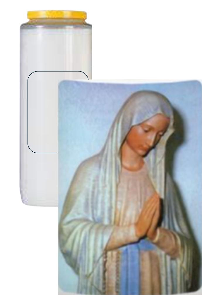 Bougie neuvaine Vierge priante