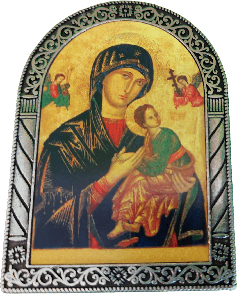 Cadre Perpétuel Secours - métal (90x65mm)